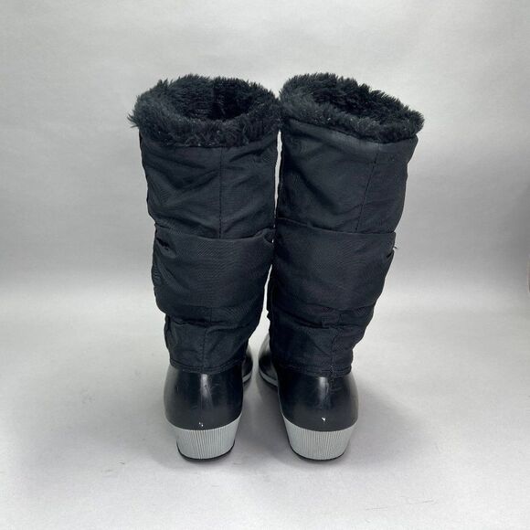 Sears Boots Women's 8 Vintage Black Rubber Insulated Outdoor Winter Rain Boots - Picture 5 of 11